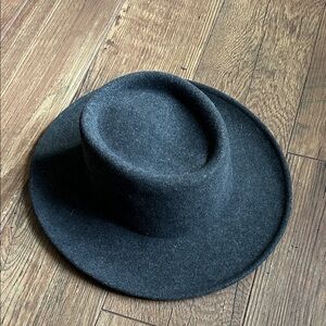 Men's Gray Wool Felt Fedora Hat
